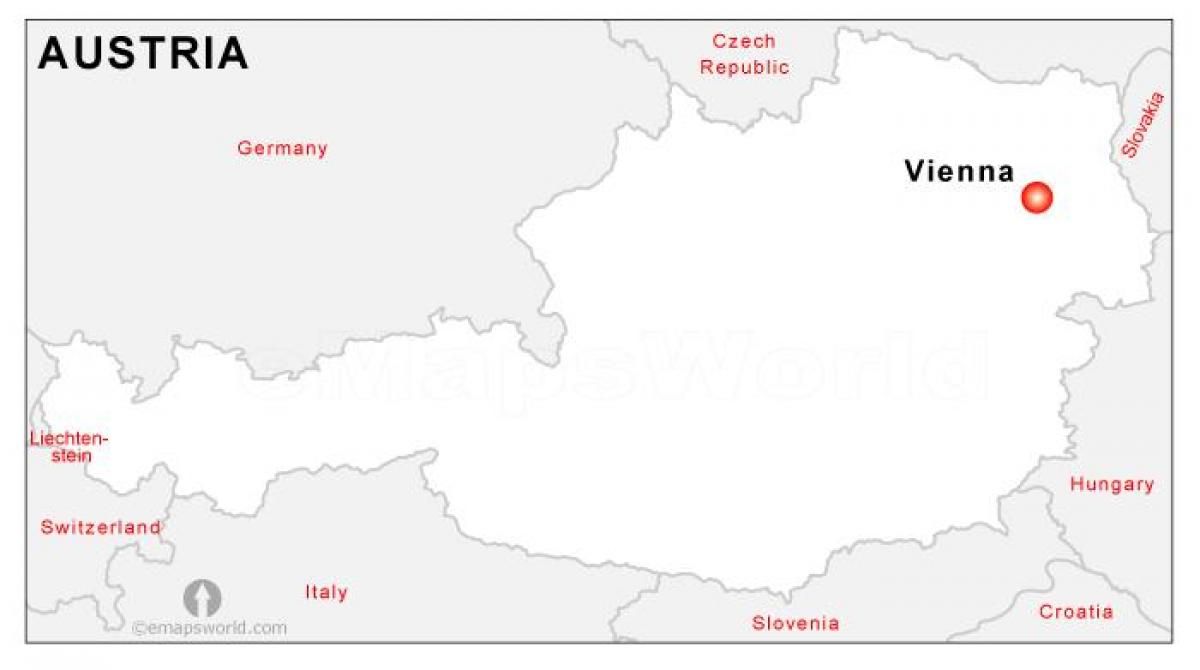 Mapa Austrije kapital