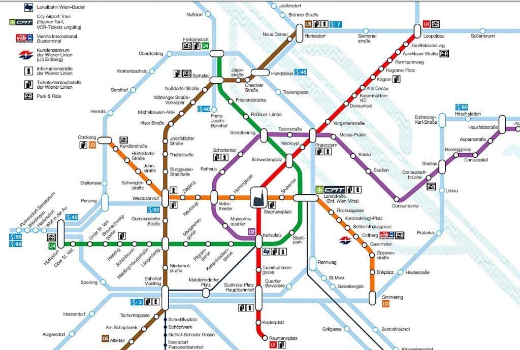 Beč mapa metroa