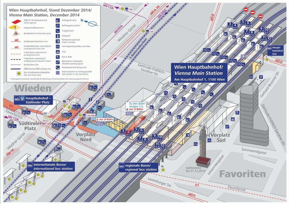 Beč hbf mapu