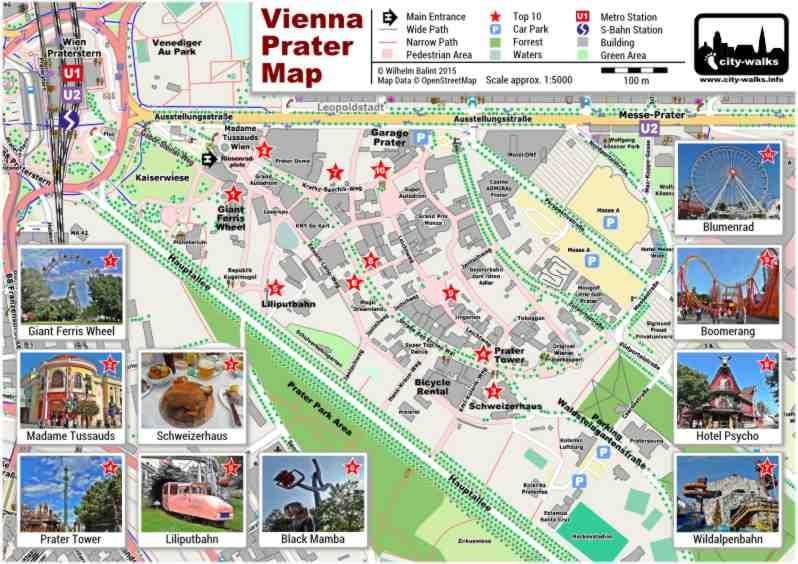 Mapa Beču park i jahati