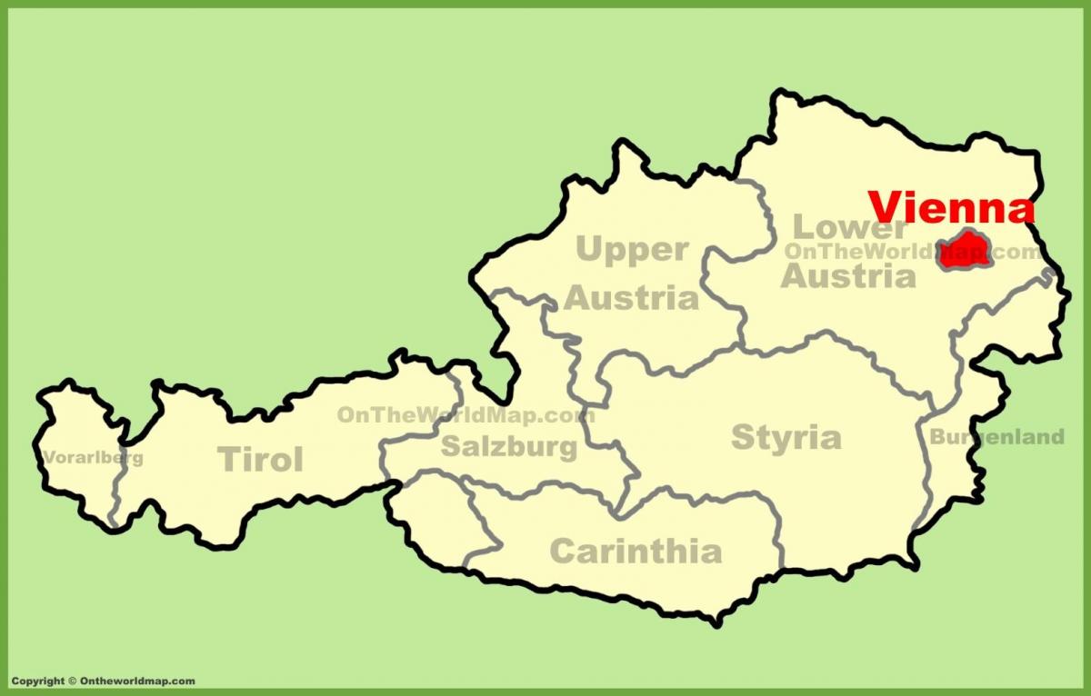 Beč Austrije mapu