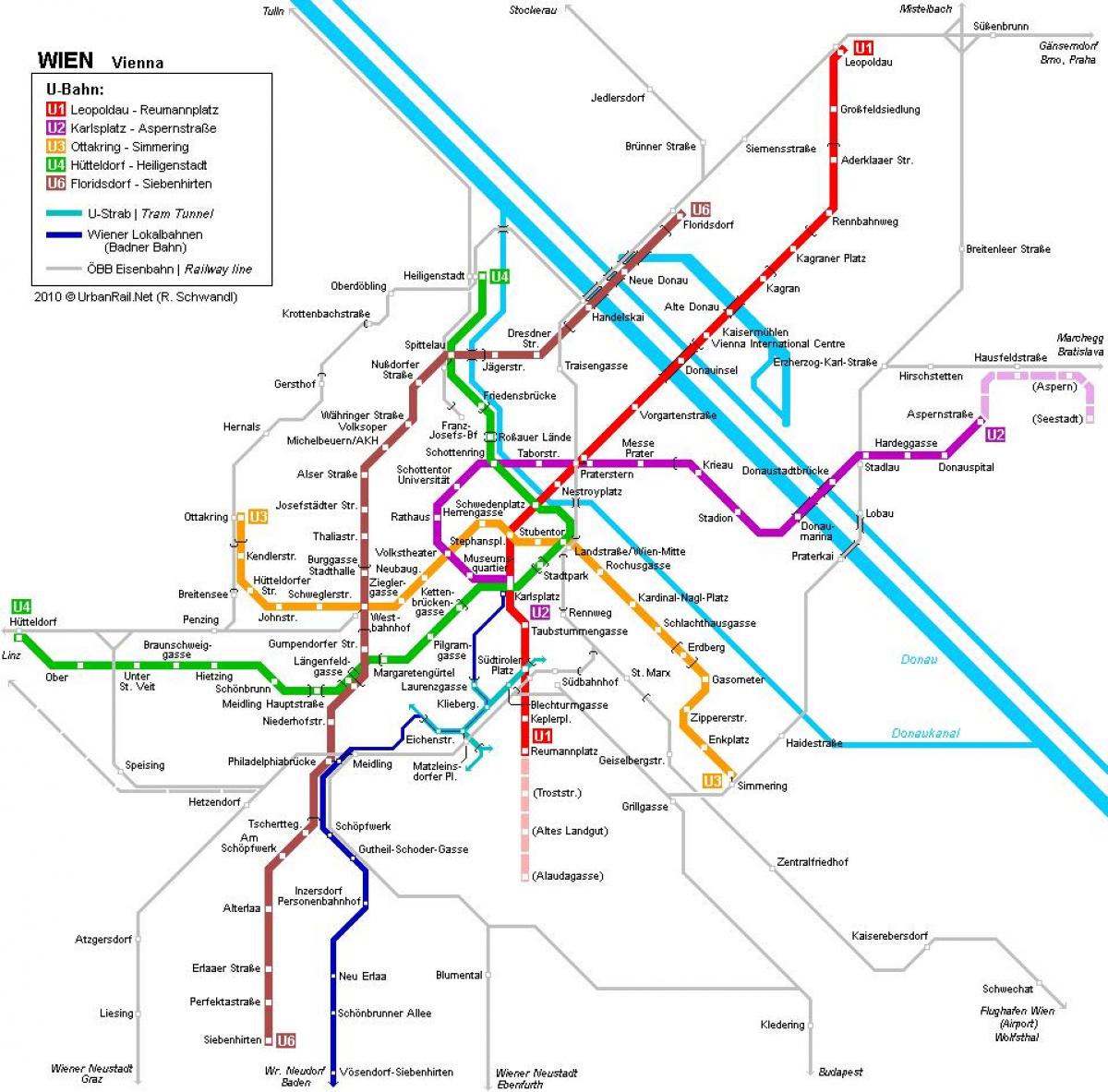 Beču metro mapu.