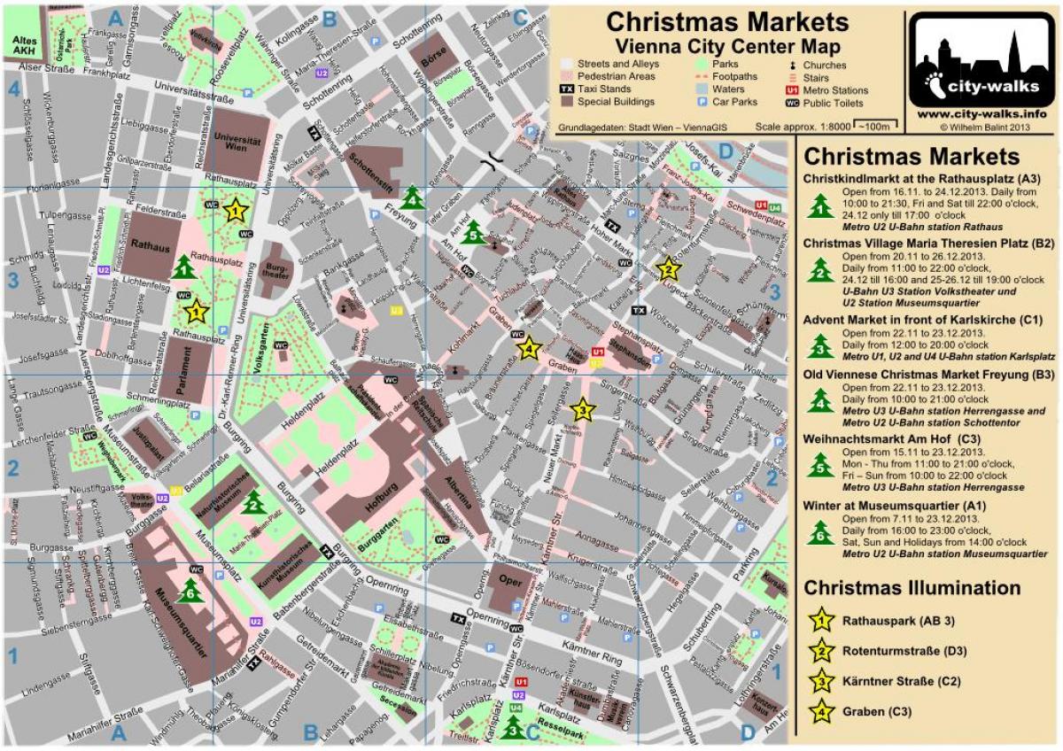 Mapa Beču božić tržištu