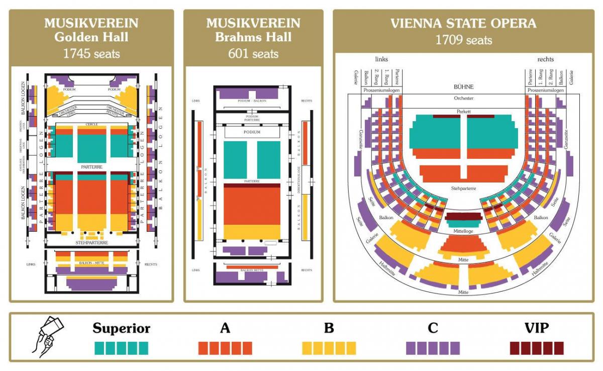 Mapa Beču država operu