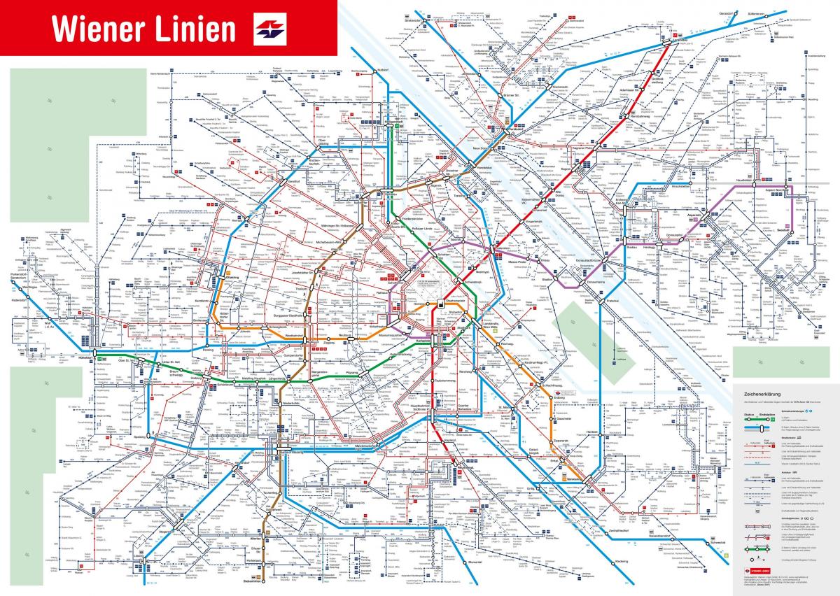 mapa Beču sistem javnog prevoza