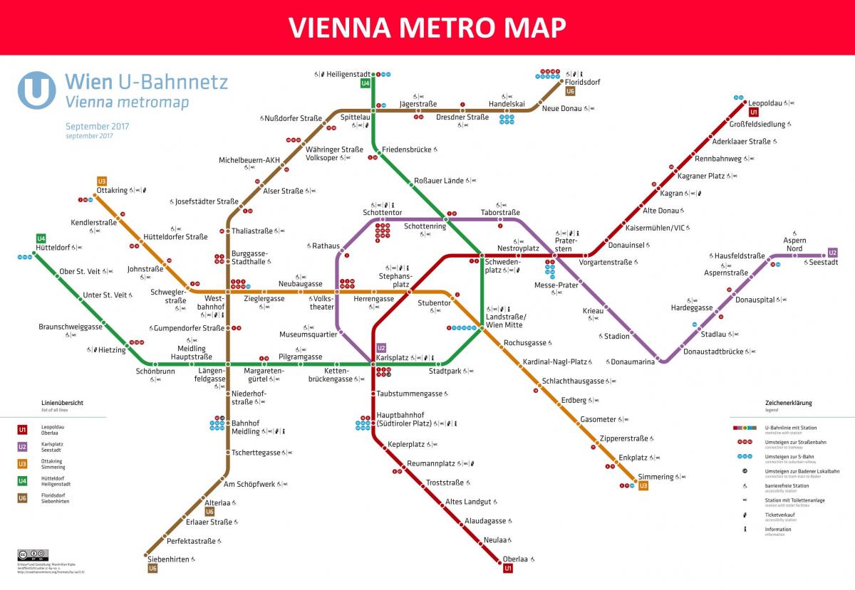 Mapa Beču metro aplikaciju