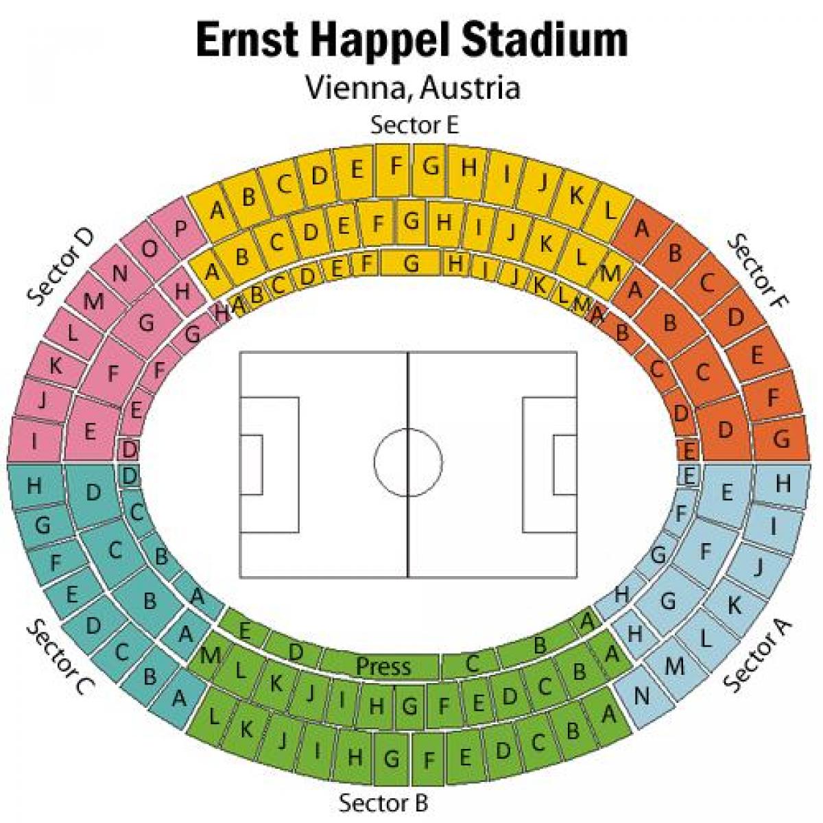 Mapa ernst happel stadion