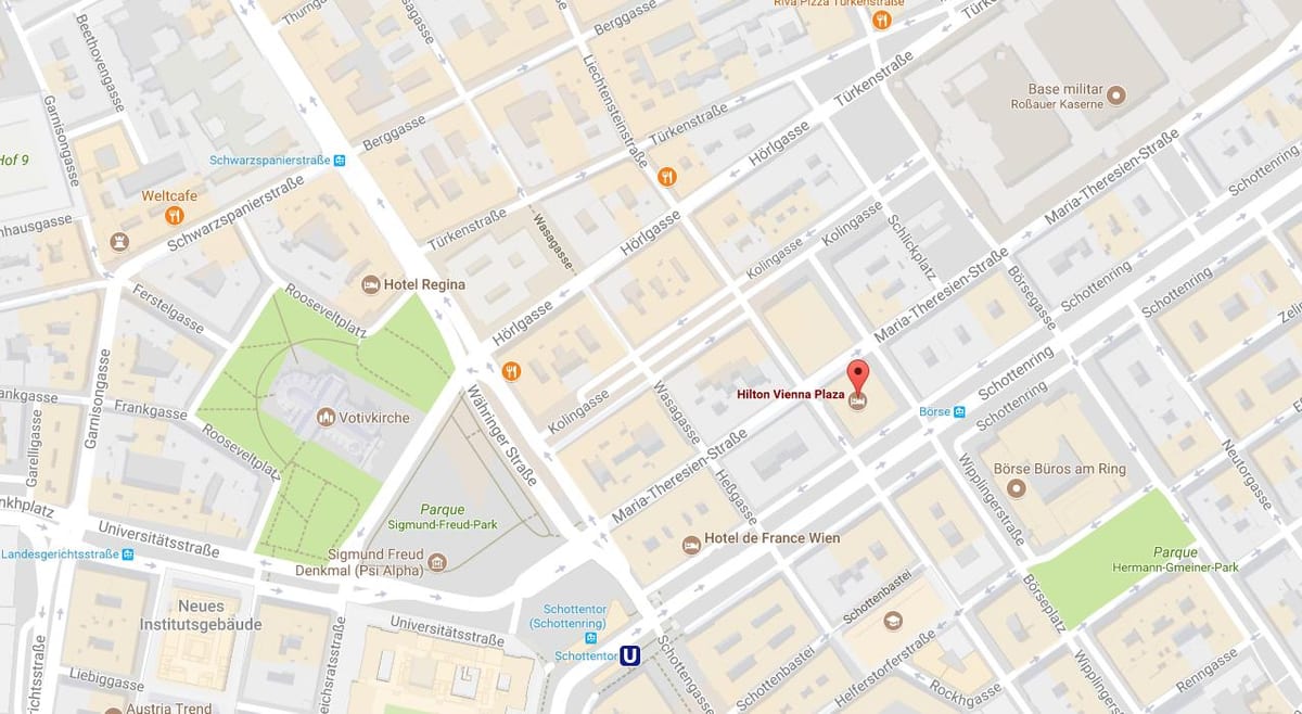 Mapa hilton Beču