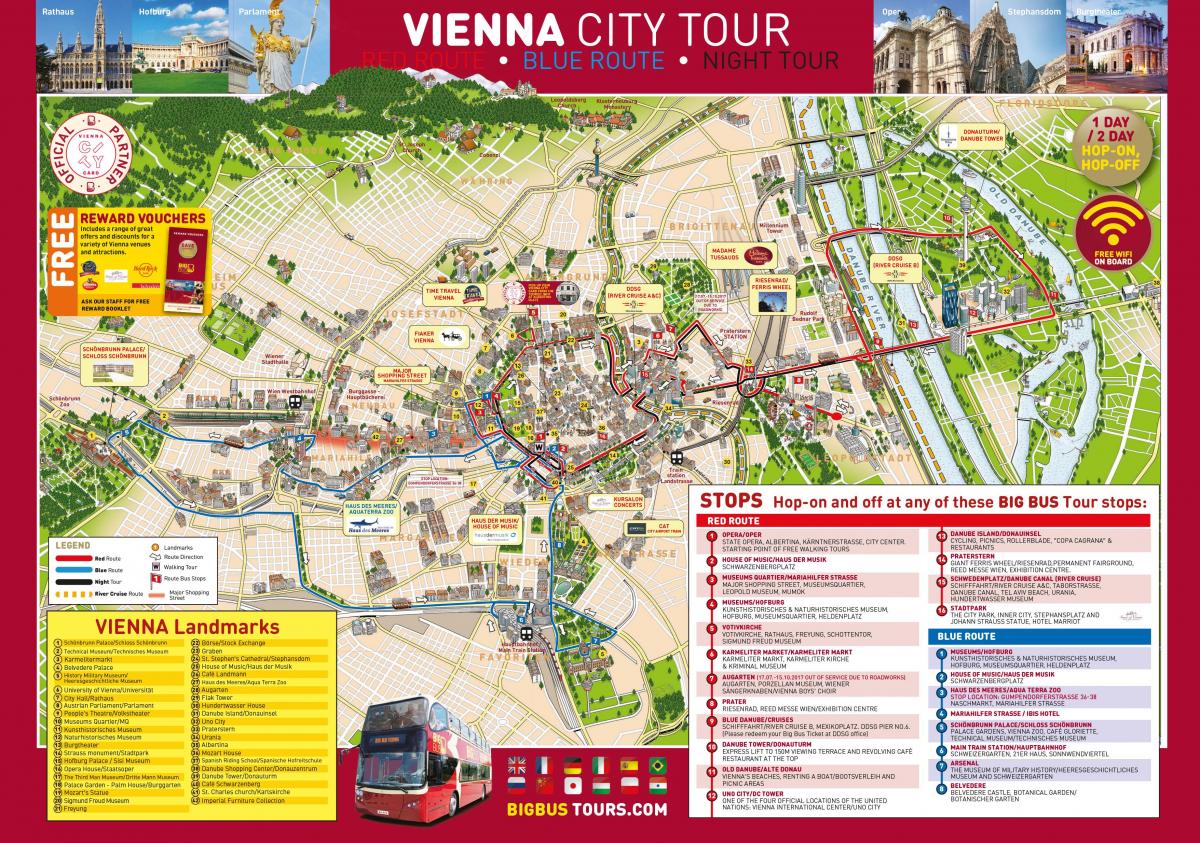 veliki autobus Beču mapu