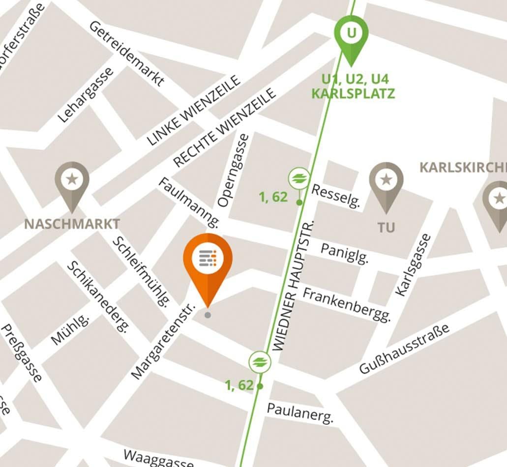 Mapa naschmarkt Beču 