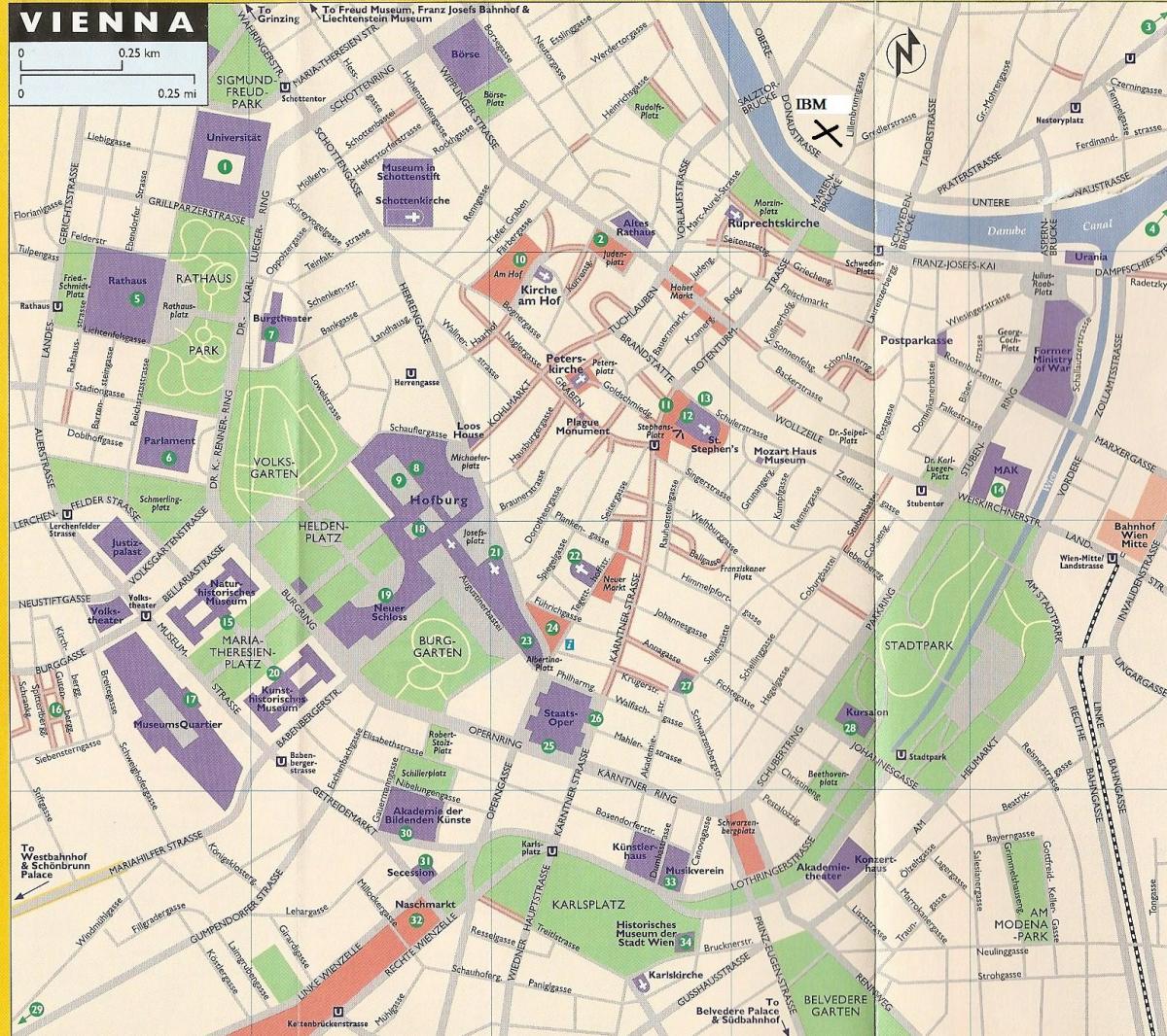 Mapa prodavnicama u Beču 
