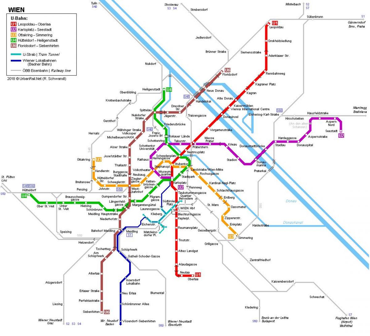 Mapa uban Beč