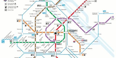 Beč s bahn mapu