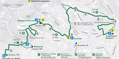 Mapa Beču heurigen