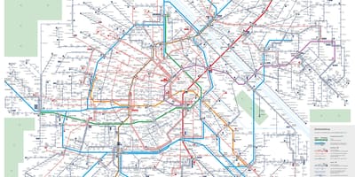 Mapa Beču sistem javnog prevoza