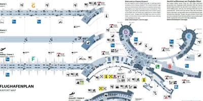 Beču Austrije aerodrom mapu