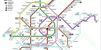 Beču metro stanicu mapu