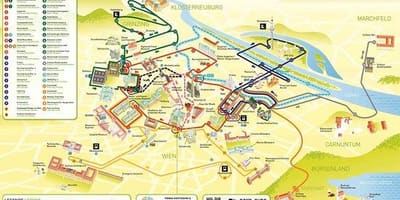 Mapa Beču razgledanje bus