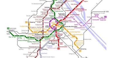 Mapa Beču tramvaj