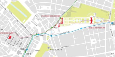 Mapa belvedere Beču