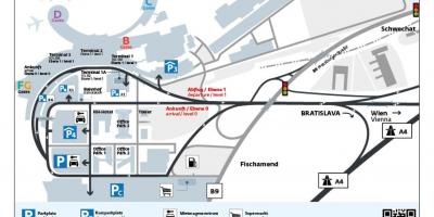 Mapa Beču aerodrom parking
