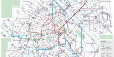 Mapa Beču sistem javnog prevoza