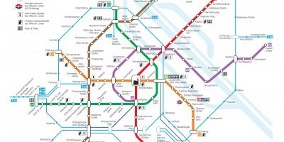 Beču Austrije mapa metroa
