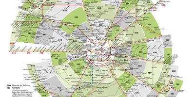 Mapa Beču metro zoni 100