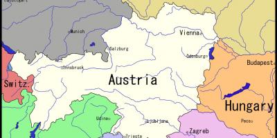 Mapa Beču i okolno podrucje