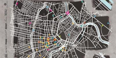 Mapa ulice umjetnost Beču